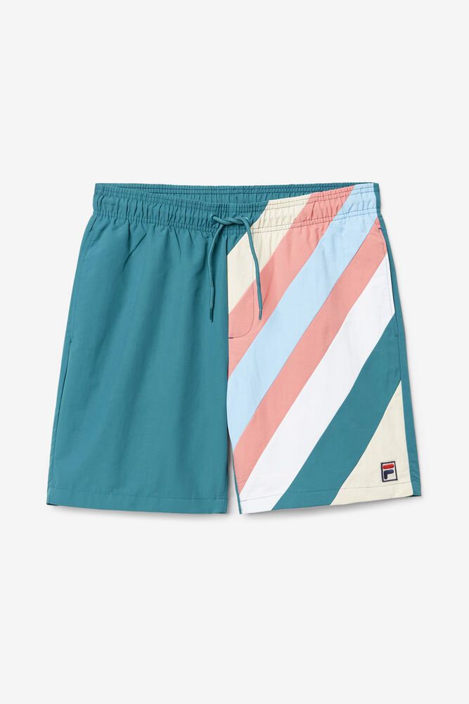 Pantaloni Scurti Fila Barbati Albastri Teller Swim LVTY-51782